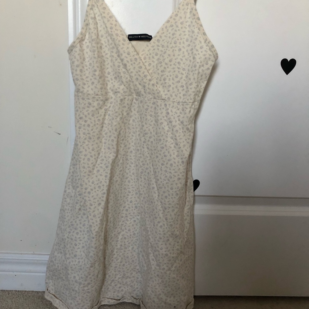 Brandy Melville Cream Floral Top